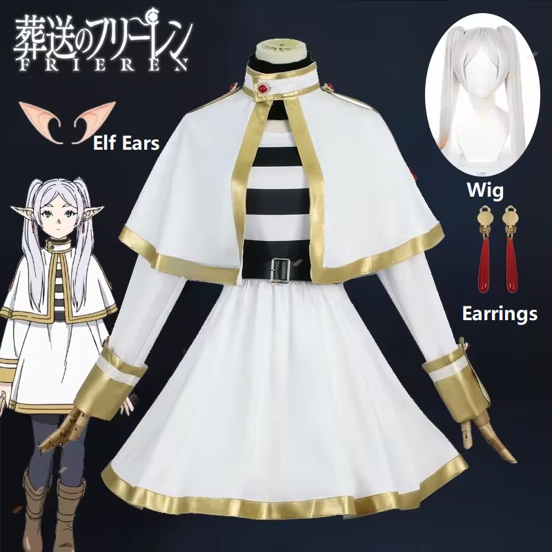 Frieren Anime Merchandise - Sousou no frieren cosplay traje peruca