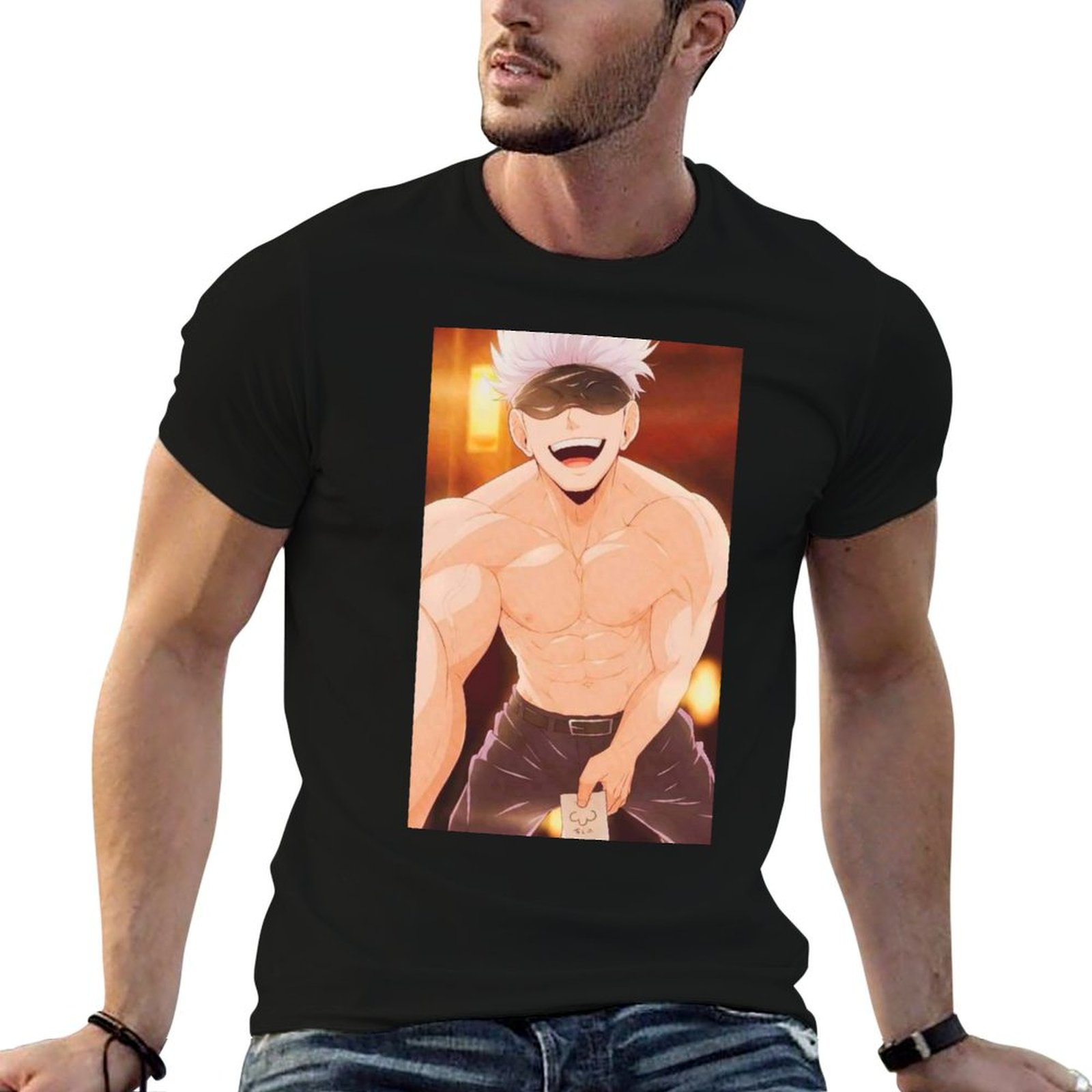 Camiseta Gojo Satoru Merchandi - Anime Merchandise For Men avaliação e preço