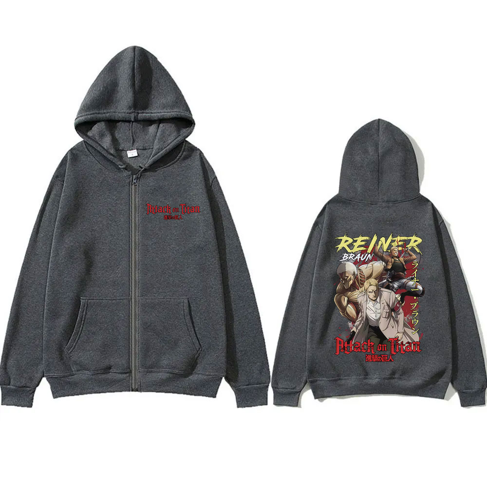 Anime ataque em titã reiner br - Anime Merch Hoodie avaliação e preço