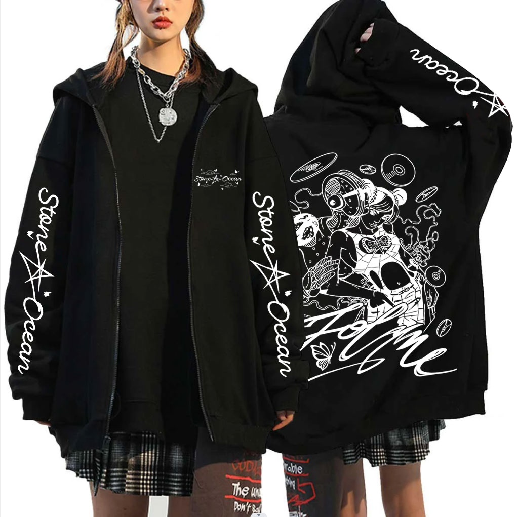 Hoodie com Zíper Anime Jojo Bi - Anime Merch Hoodie avaliação e preço