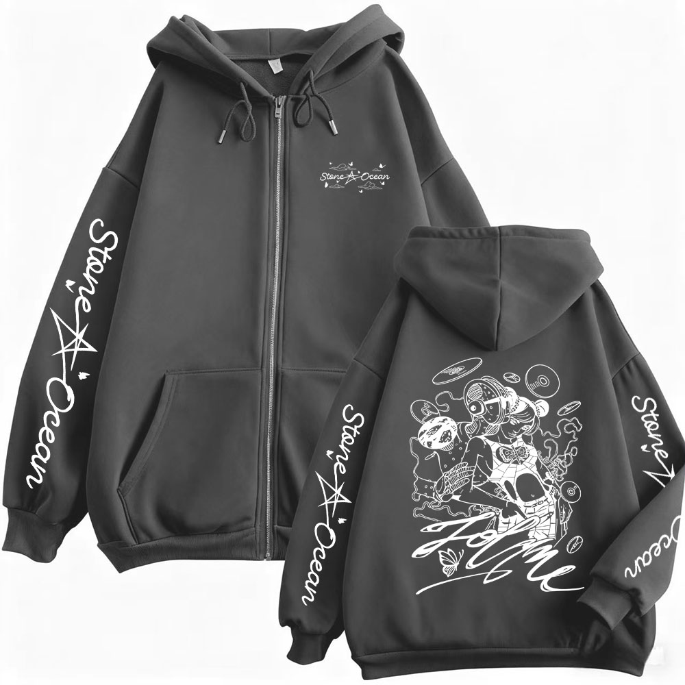 Hoodie com Zíper Anime Jojo Bi - Anime Merch Hoodie avaliação e preço